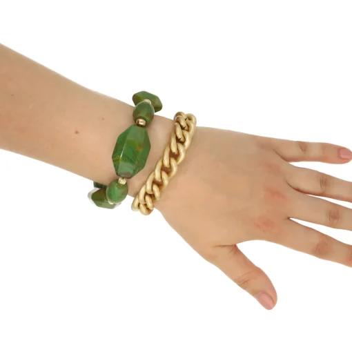 Barrel & Gem Bracelet