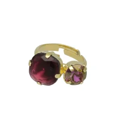 Burgundy Bloom Harmony Ring