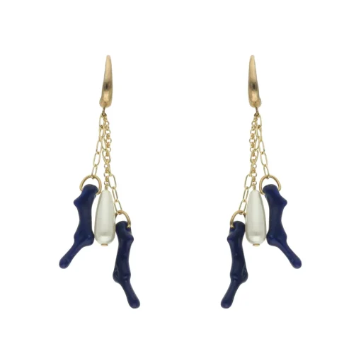 coral pearl reef earrings - Camps & Camps