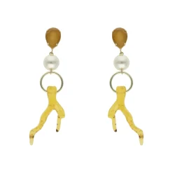 coral pearl reef earrings - Camps & Camps