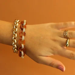 Double Gold Chain Bracelet