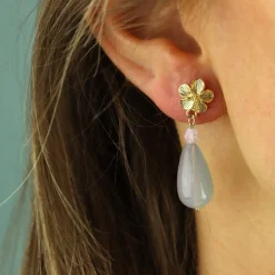 Flower Droplet Earrings