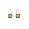Golden Oval Earrings
