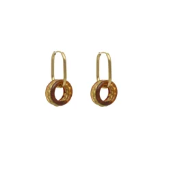 Golden Oval Earrings