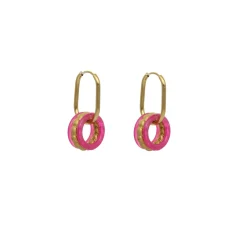 Golden Oval Earrings