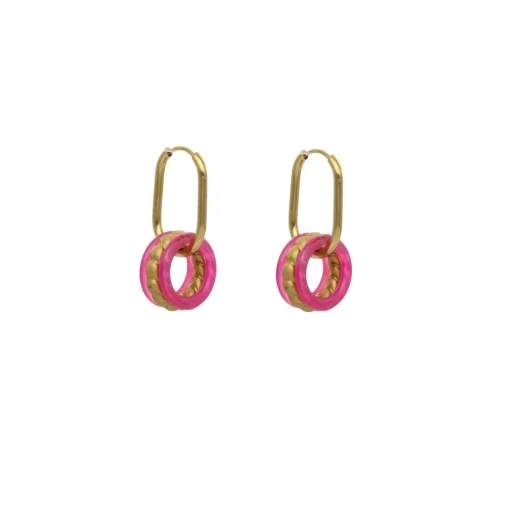 Golden Oval Earrings