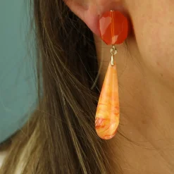 Marble Droplet Earrings