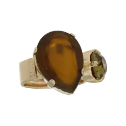Mustard Metallic Splendour Ring