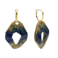 Organic Marbled Earrings