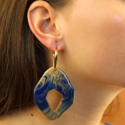 Organic Marbled Earrings