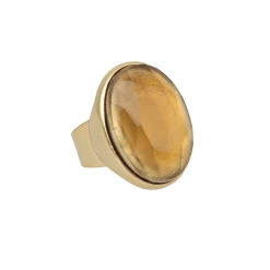 Oval Crystal Ring