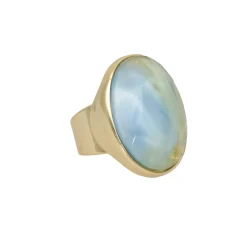 Oval Crystal Ring