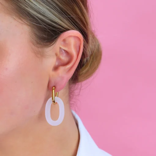 Oval Dangling Earrings