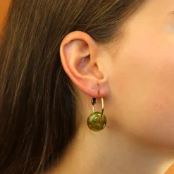 Oval Dangling Earrings
