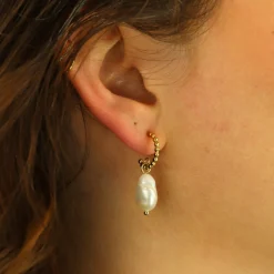 Pearl White Earrings