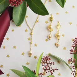 pearly dangly necklace - Camps & Camps
