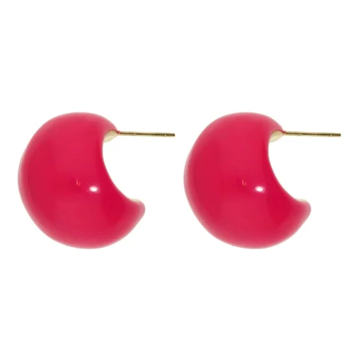 Pink Plain Earrings