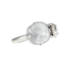 shiny silver leaf harmony ring - Camps & Camps