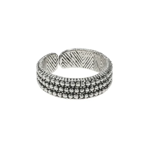 silver plated dotted ring - Camps & Camps