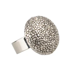 silver plated globe ring - Camps & Camps