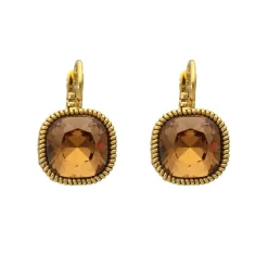 Smoked Topaz dormeuses - Camps & Camps
