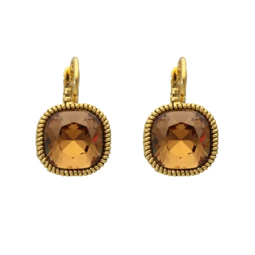 Smoked Topaz dormeuses - Camps & Camps