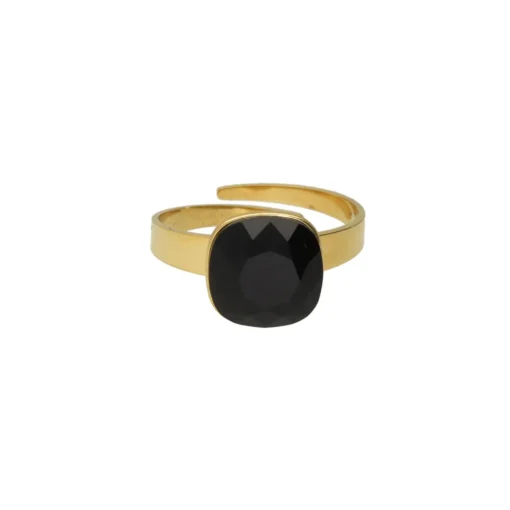 Swarovski Black Square Ring