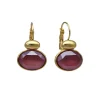 Swarovski Dark Purple Oval Earrings