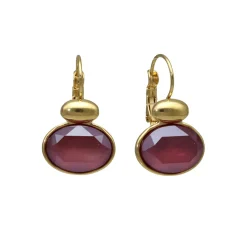 Swarovski Dark Purple Oval Earrings