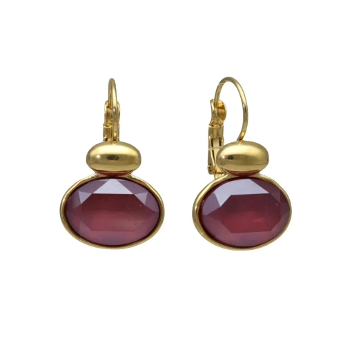 Swarovski Dark Purple Oval Earrings