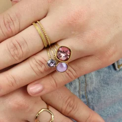 Swarovski Purple Trio Ring