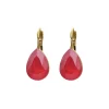 Swarovski Red Droplet Earrings