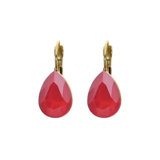 Swarovski Red Droplet Earrings