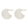 White Plain Earrings