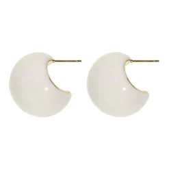 White Plain Earrings